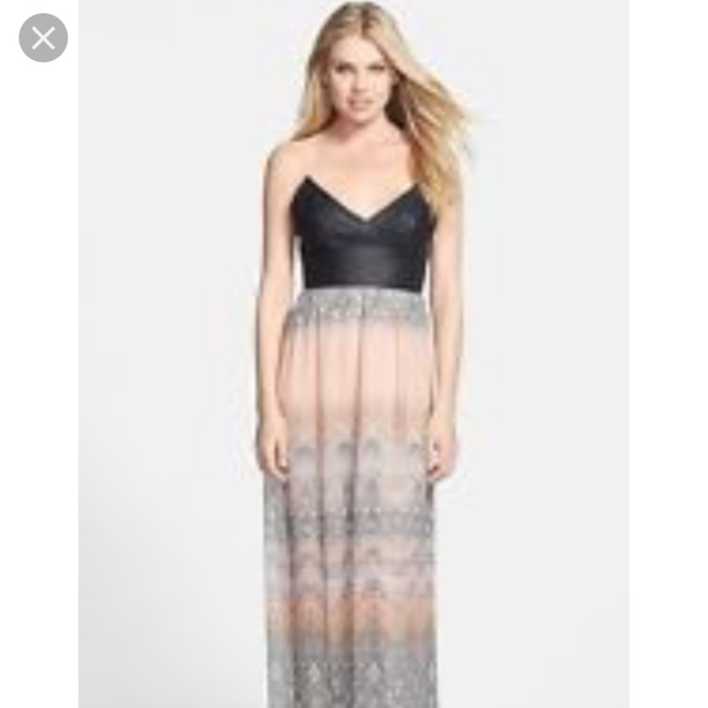 Charlie Jade pink snake skin maxi dress